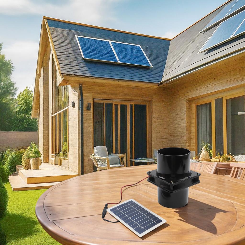 12V Ventilation Fan Round Duct Fan Solar Exhaust Fan
