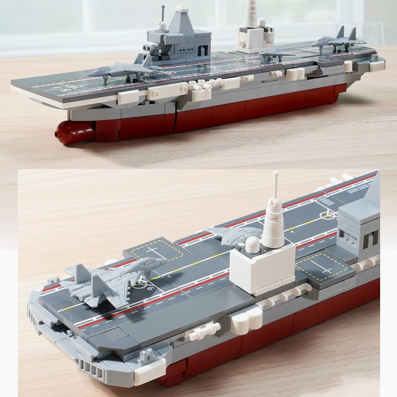 434pcs Military Series Chinese Navy 076 Amphibious Assault Ship Children's Building Block Toys No Box