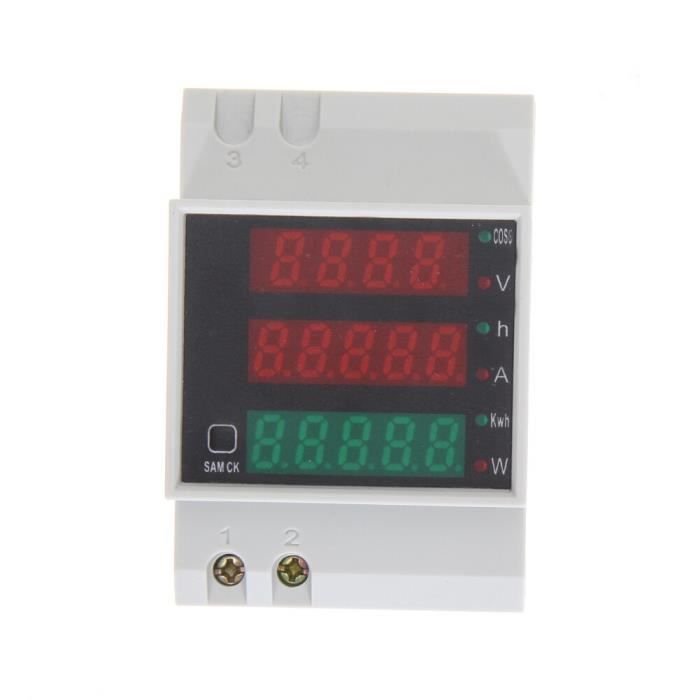 D52-2047 Din Rail Ammeter Voltmeter Active Power Factor Time Energy Voltage Test T AC80V-300V D52 2047 -AOAE2265