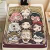 Spy X Family Chibi Family & Group Pattern Flannel Blanket, Comfortable for All Seasons, Home Decor, Warmth and Comfort, Perfect for Gifts.