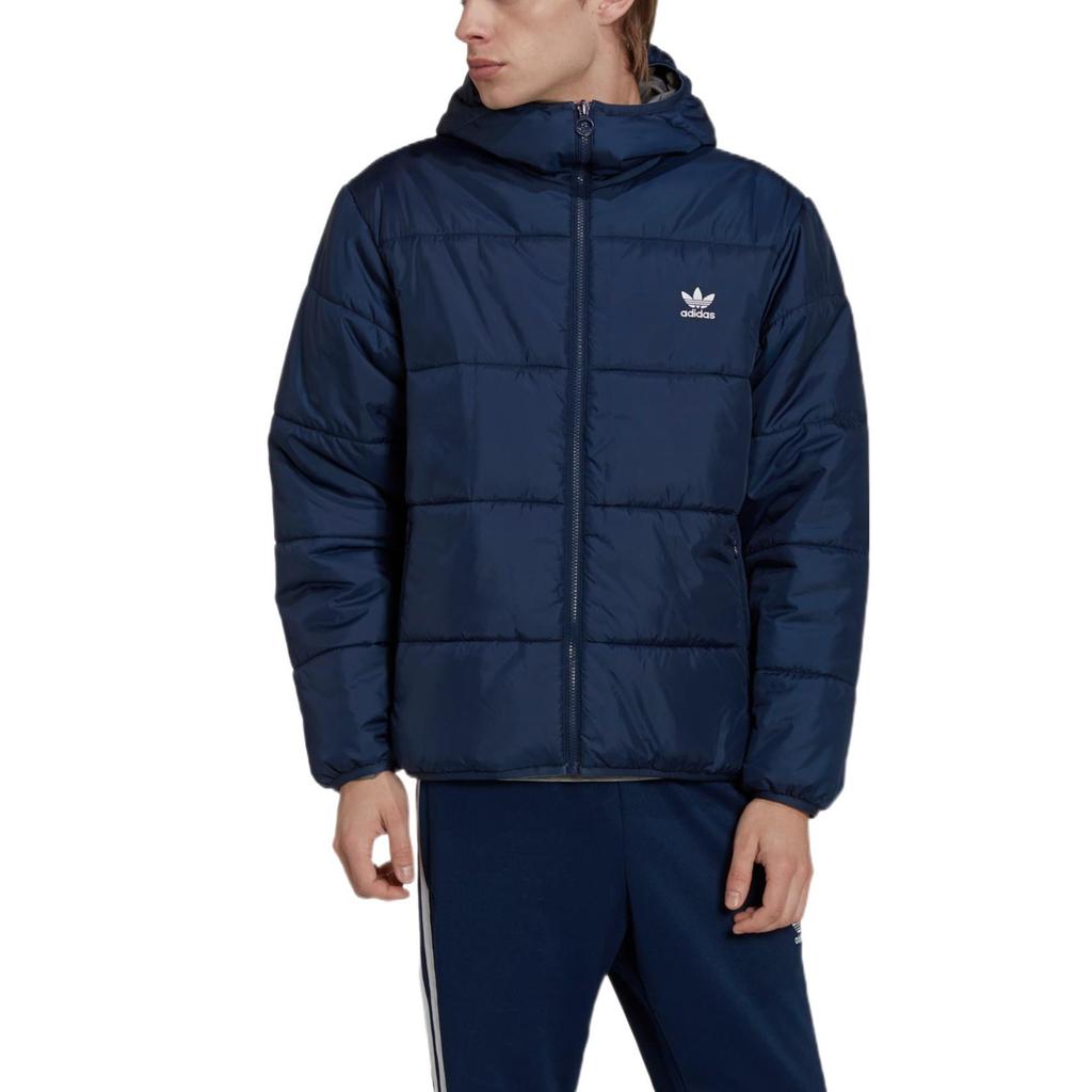 adidas Bluza z kapturem zapinana na zamek Originals z logo w jednolitym kolorze Męska odzież wierzchnia Niebieska HM2462