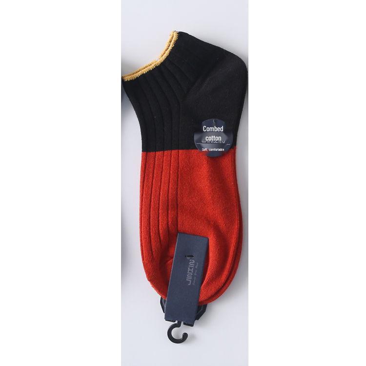 Men's Spring/Summer Short Cotton Socks - Sweat-Absorbing, Deodorant, Low-Cut Boat Socks