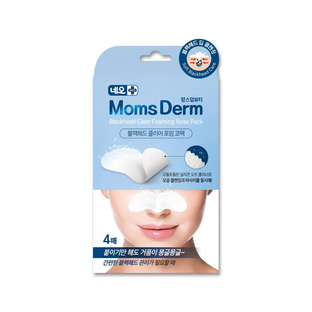 Mom's Derm Beauty Blackhead Clear Foaming Nose Pack 4 pieces (10 pieces) / Sebum removal pore care soothing nose care