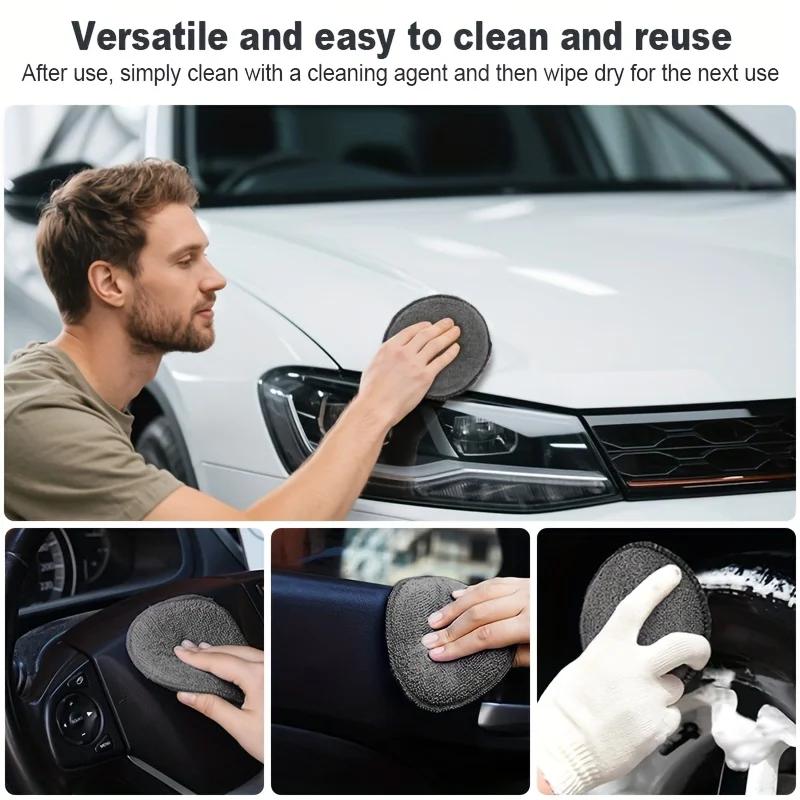 Car Cleaning Tools 11pcs Microfiber Kit Tire Brush Scratch Removal Pads Detailing Sponges Vehicle Interior Exterior Cleaner Set