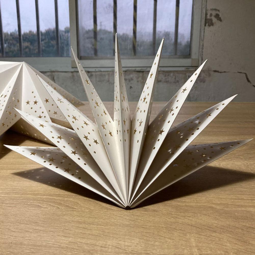 2Pcs Illuminated LED Paper Lampshade 3D Folding Style Festival Lampshade Multi-Purpose Hanging Pendant Lampshade for Home Decor