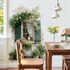 Faux Window with Potted Plants Flowers Wall Sticker Removable Self-Adhesive for Living Room Bedroom Background Wall Decor Art
