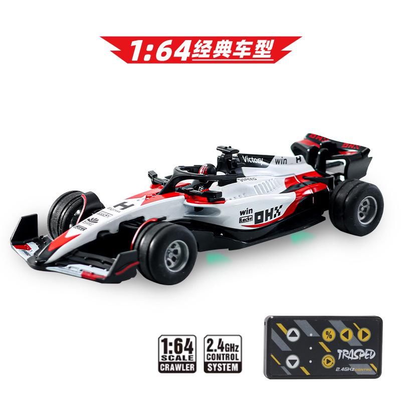 1: 64 Mini Alloy Rc Formula Racing Adjustable Speed Led Light Children'S Portable Toy Indoor And Outdoor Remote Control Toy