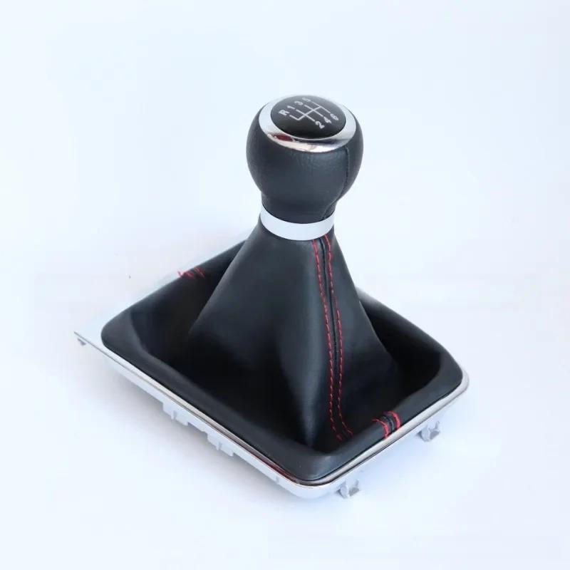 For Passat B6 B7 CC 2005-201 for Gear Shifter Knob with Dustproof Cover 5/6 Speed Gear Shift Knob Stick Gaiter Boot Frame Kit