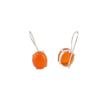 Přírodní karneolový drahokam 925 Sterlingové stříbro Ručně vyráběné visací náušnice 1,05" EE-173-24