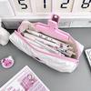 New Bow Cosmetics Bag Ins High Beauty Cute And Compact Stationery Pen Storage Bag Large Capacity Student Makeup Bag