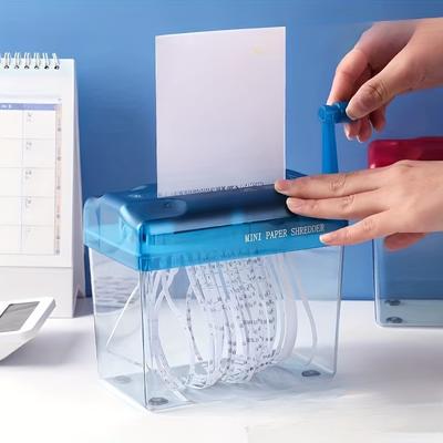 1pc Easy-to-Use Manual Paper Shredder for A4/A6 Sheets | Space-Saving Cross-Cut Design, Non-Slip Base | Ideal for Office
