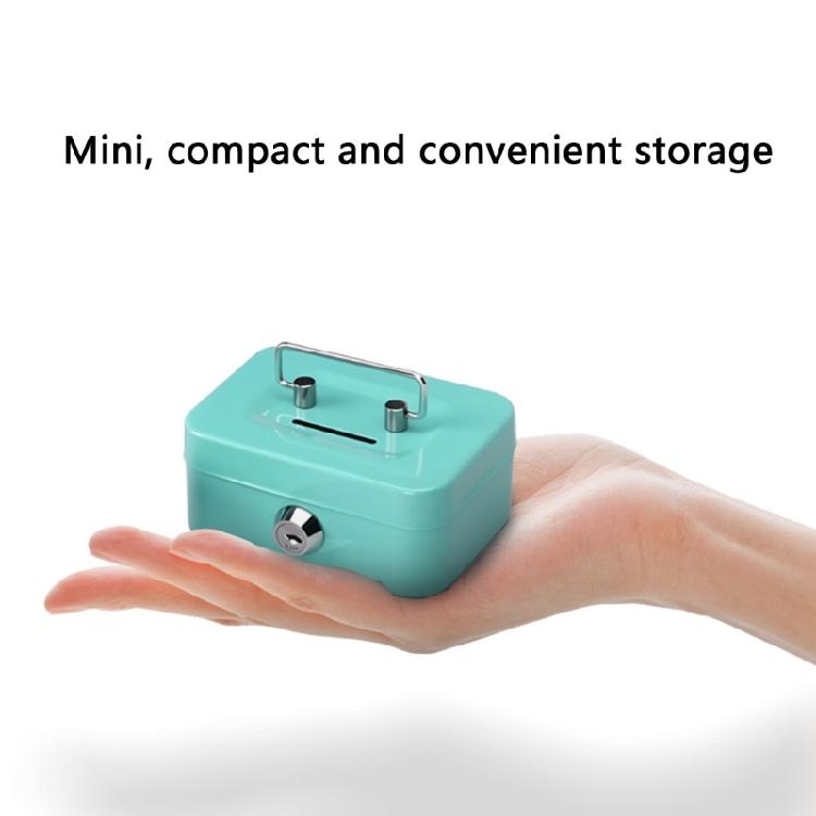 Metal Locking Cash Storage Organizer With Carry Handle Compact Case Container Suitable For Office Supplies Workshop Tool