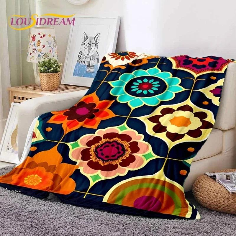 3D Neueste Nordisch Türkisch Böhmisch Keltisch Weiche Flanelldecken, Überwurfdecke Bequeme Decke für Picknick Betten Sofa Zuhause Schlafzimmer