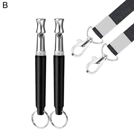 2 Pack Silent Dog Whistle - Adjustable Ultrasonic Training Whistle To Stop Barking
