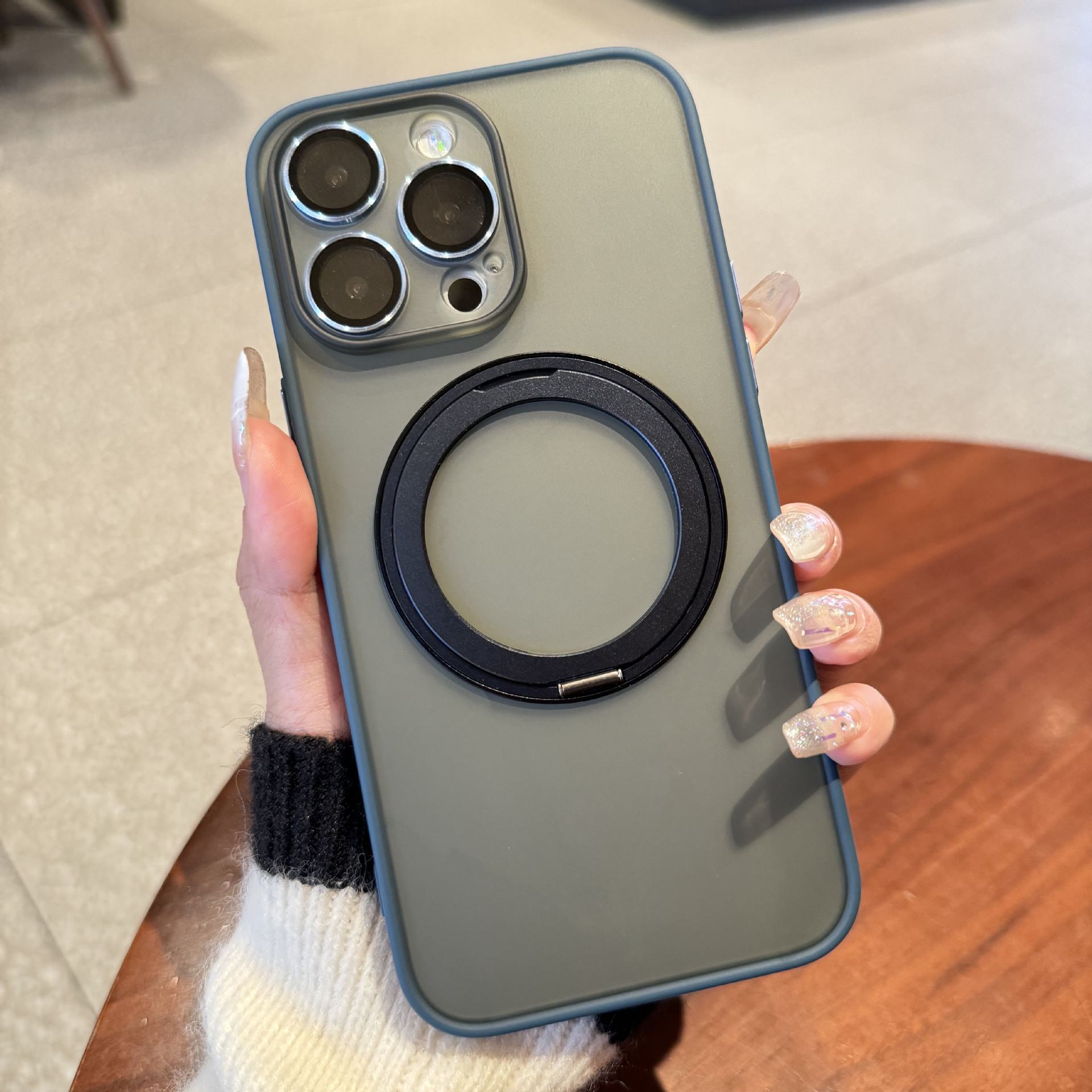 

Защитный чехол Magsafe с магнитной присоской для Apple 15Promax, вращающийся на 360 градусов, полный комплект. iPhone 14 синий