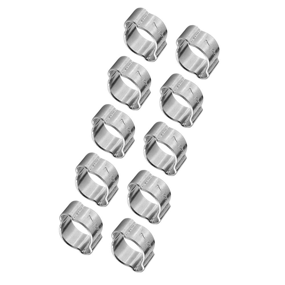 10pcs O Clip Double Ear Hose Clamps Iron Zinc Plated Adjustable Hose Clamps  Hose Fastening