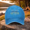 RetireUnisext Life Print Washed Baseball Cap for Golf Casual  Outdoor Unisex Unisexs Hat