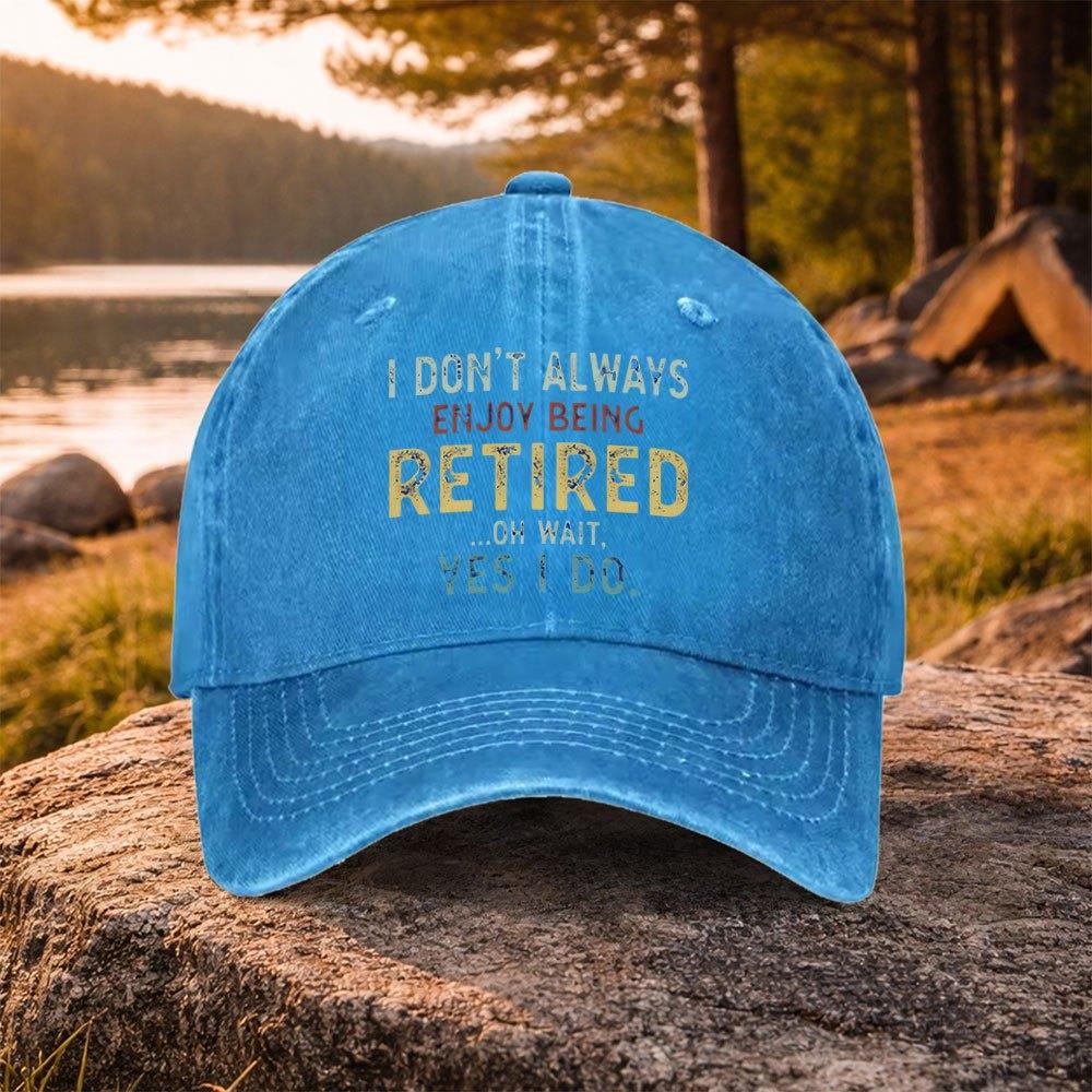 RetireUnisext Life Print Washed Baseball Cap for Golf Casual  Outdoor Unisex Unisexs Hat