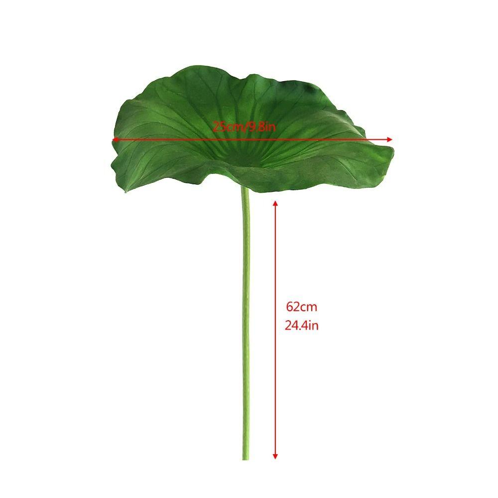 Romantic Artificial Lotus Handmade Fake Lotus Branch Simulation Lotus Leaf  Balcony