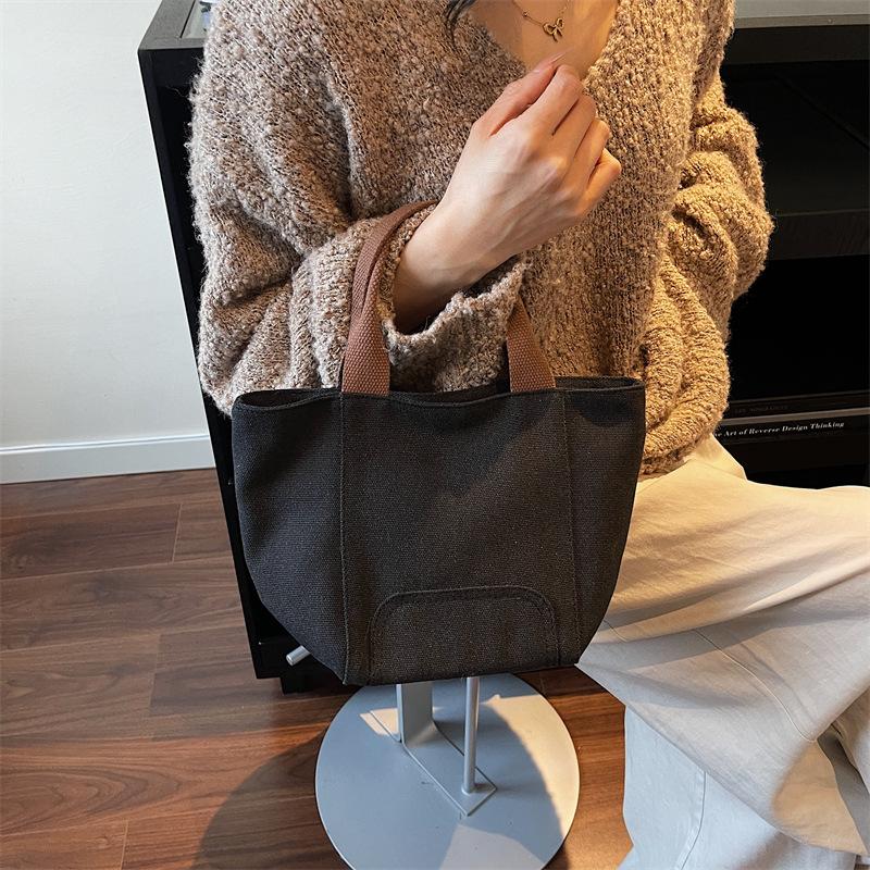 Simple Fashion Trend Versatile Daily Commute Outdoor Sports Travel Texture Lightweight Creative Large Capacity Canvas Bag