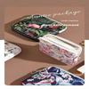 Creative Pvc Sanitary Pads Bag  Floral Print Large Capacity Multipurpose Coin Purse Portable Cosmetic Storage Bag