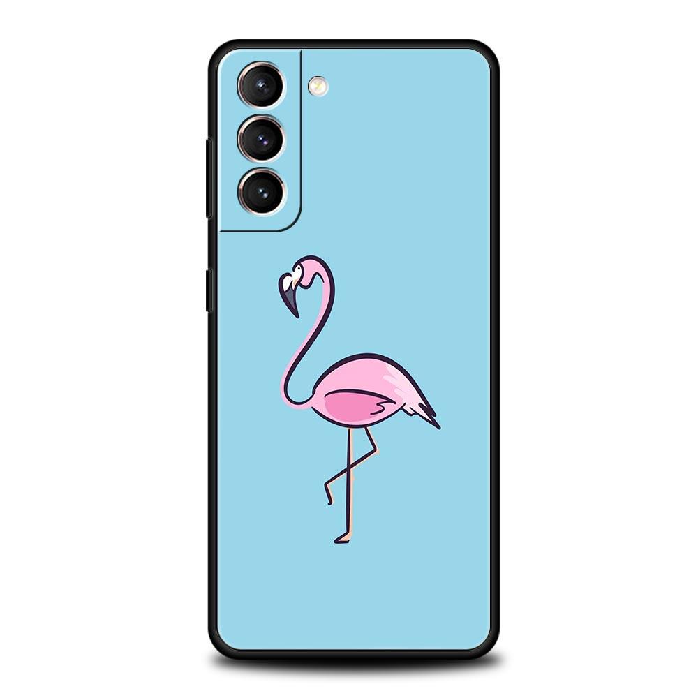 Pink Red Flamingo Phone Case For Samsung Galaxy S24 S23 S22 5G S20 Ultra S21 FE S10 S9 Plus S10E S8 Lite 20 Soft Silicone Cover