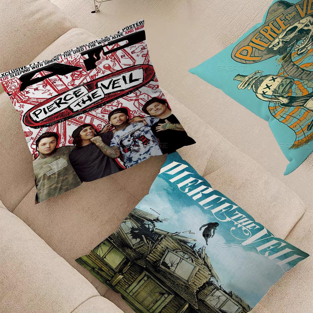 P-pierce The-Veil Band Pillow Anime Pillow Sofa Bed Head Pillow Cover Cushion Cover 45x45 Cm Fashion