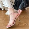 Fashion Summer 2025 New Stiletto Elegant Dress Party Open Toe Casual and Comfortable Open Heel Simple Women's Sandals