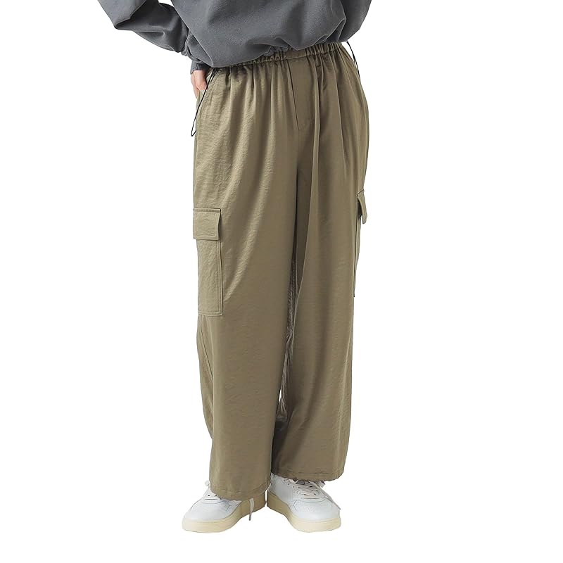 

[Beaming life store by BEAMS] pants satin cargo Pants (S-M) ladies OLIVE M