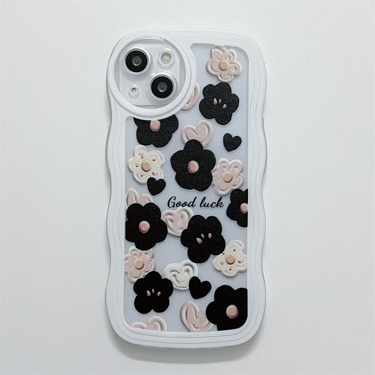 

Черно-белый цветочный узор, мягкий чехол из ТПУ, модный чехол для телефона для iPhone, Samsung Vivo, Xiaomi Oppo Samsung Galaxy A34 белый