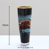 Creative Stained Glass Glass Vase Handicrafts Flower Pots Table Decoration Flowers Arrangement Floral Vases Room Aesthetic Decor