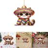 Cartoon Cat Car Hanging Decoration For Vehicles Christmas Tree Style