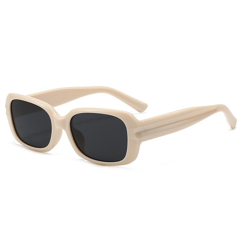 European & American Khaki Spicy Girl Sunglasses: High-End Square Shades for Photography Enthusiasts