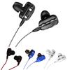 3.5mm Jack Wired Earphone with Microphone Volume Adjustable In-ear Headphone Earbuds Music Listening Headset Dual Coil Dynamic