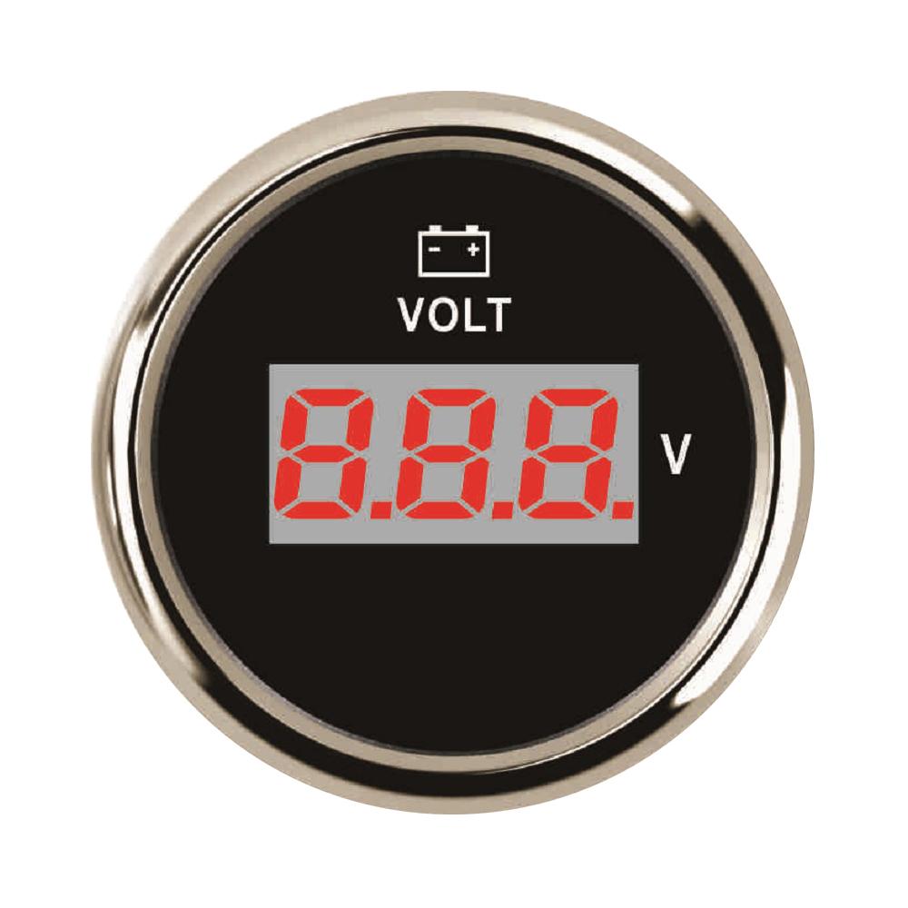 ELING 52mm 8-16V 16-32V 8-32V Waterproof Voltmeter Voltage Volt Gauge Universal for Car Truck Boat Car with Red Backlight