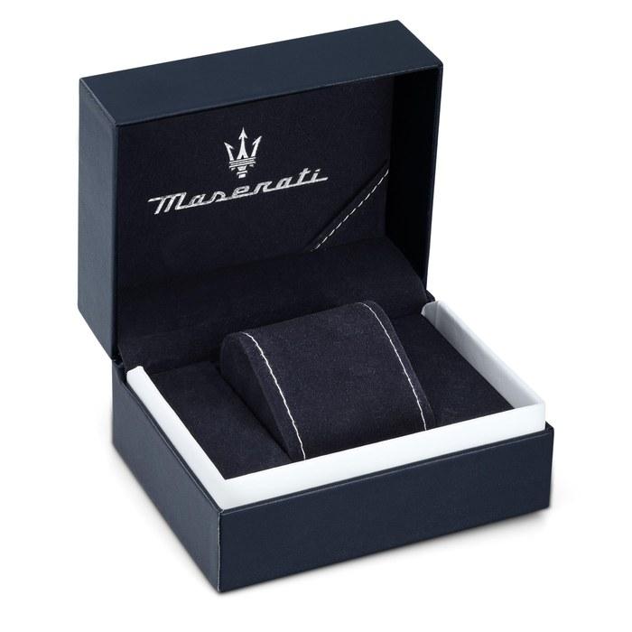 Maserati Quartz Watch Men's 44mm Blue Dial Dark Gray Stainless Steel Chronograph Luminous 100m Waterproof Japanese Movement R8873640001
