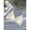 Women French Style Triangle Cup Lace Low Back Sexy Push Up Bra