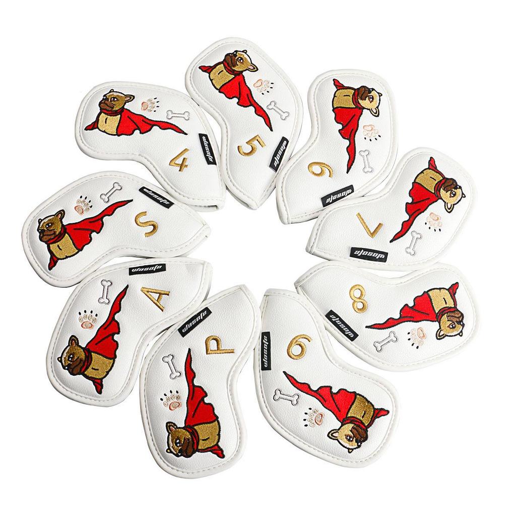 French Bulldog Golf Iron Headcover - PU Protective Cover, Cute Design