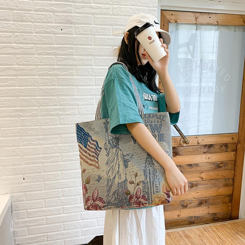 Single-shoulder Bag Fashionable Women's Bag Cute Shopping Bag Large Bag Ethnic Style