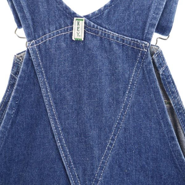 KEY Made In USA Denim Overall W30 Button Fly Men's Used