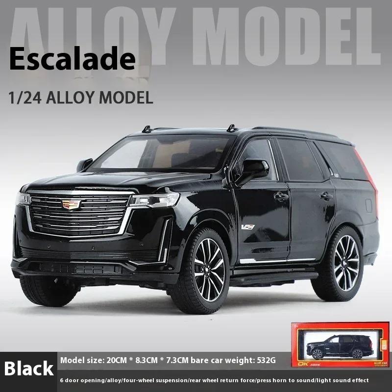 

Моделирование 1/24 Cadillac Escalade внедорожник литой автомобиль металлическая модель звук и свет игрушка компьютер настольные украшения детский подарок чёрный