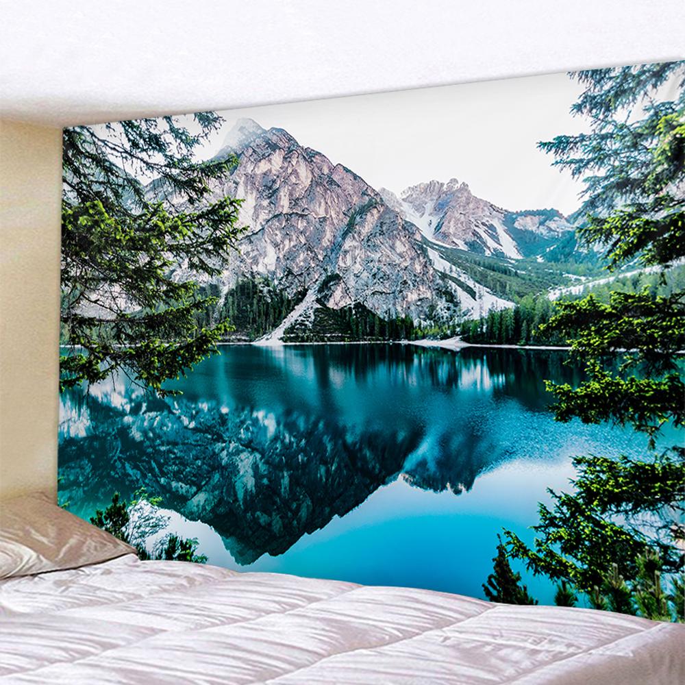 Krásná pláž Přírodní scenérie Tisk vzoru Gobelín Domácí ložnice Obývací pokoj Nástěnná dekorace Pozadí Látková gobelín