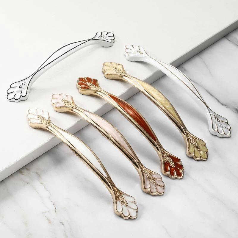 Retro Antique Cabinet Door Handles Kitchen Cupboard Pulls Drawer Knobs Solid Aluminum Alloy Hardware