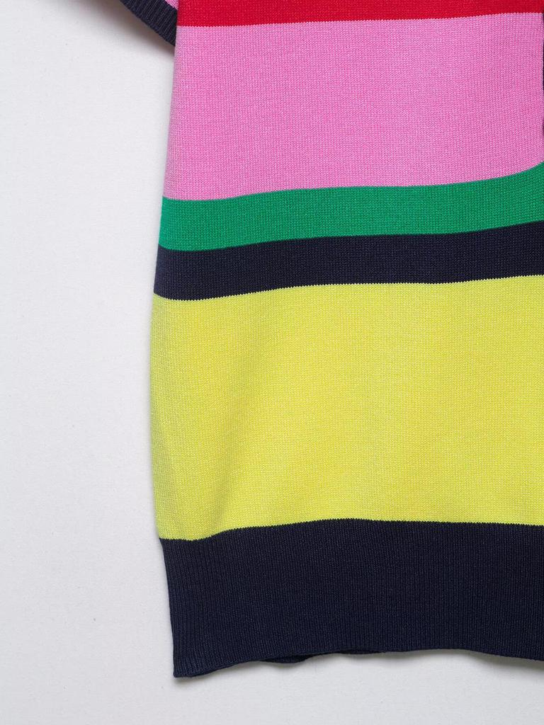 European Style Women's Striped Short Sleeve Knitwear - Spring 2026