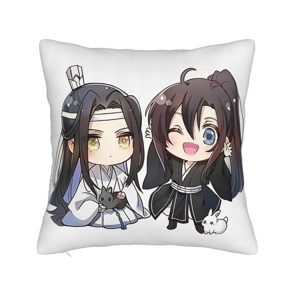 Pillow Cover The Founder of Diabolism Mo Dao Zu Shi Cartoon  Kawaii Pillow Case For Living Room Chair Pillowcases