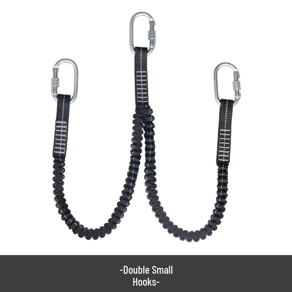 High-Altitude Safety Belt with Single/Double Hook Elastic Rope for Fall Protection