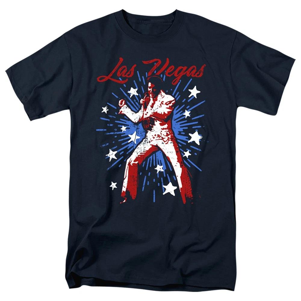 Elvis Presley - Vegas Superstar -  Unisex Short Sleeve Children s T-shirt - Blue 160