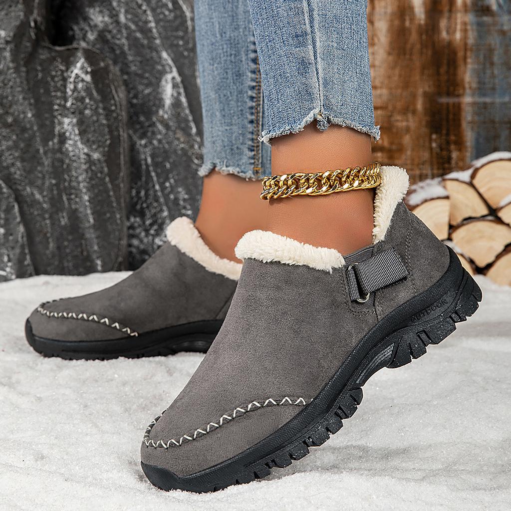 Outdoor niche light luxury autumn and winter handmade retro casual warm cotton shoes home winter cotton shoes