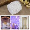60m roll Grinding Pearl Wire Beads Garland String DIY Wedding Decoration 3mm+8mm(white)