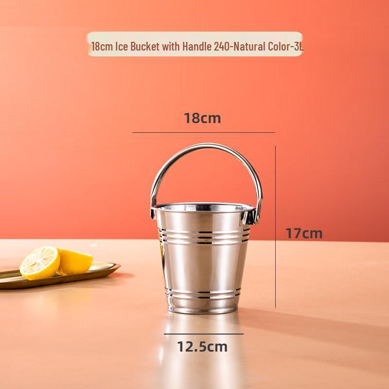 ZISIZ Stainless Steel Home Ice Bucket